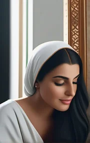 Blac Woman in a White Biini