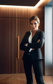 Russian Career Woman on Her Nees
