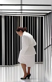 Woman in Red Catches Her Eye